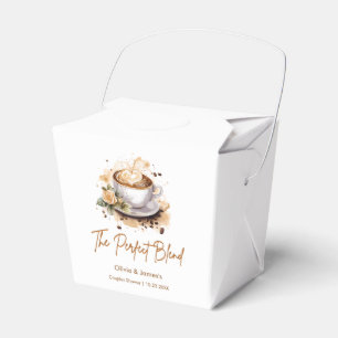 The Perfect Blend Coffee Wedding Couples Shower Favor Boxes