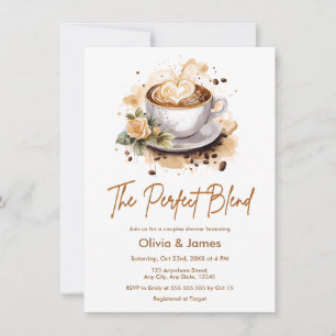 The Perfect Blend Coffee Wedding Couples Shower Invitation