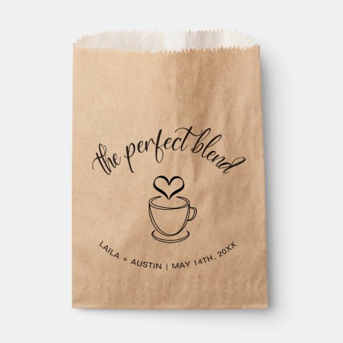 The Perfect Blend Coffee Wedding Favor Bag