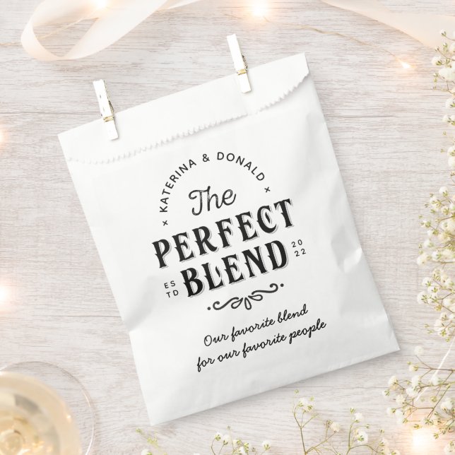The Perfect Blend Coffee Wedding Favor Bag (Clipped)