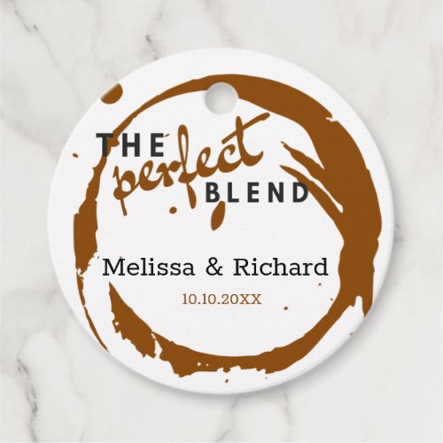 The Perfect Blend Coffee Wedding Favor Favor Tags