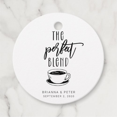 The Perfect Blend Coffee Wedding Favor Gift Tags