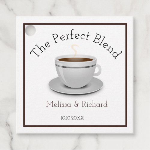 The Perfect Blend Coffee Wedding Favor Tags