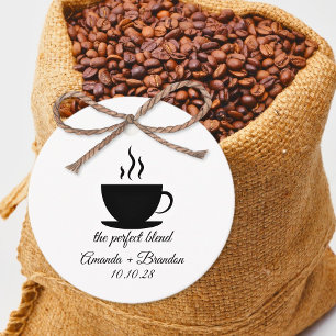 The Perfect Blend Coffee Wedding Thank You Favor Tags