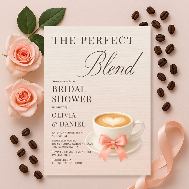 The Perfect Blend Couple Shower Coffee Invitation (Creator Uploaded)