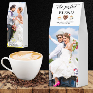 The Perfect Blend Custom 2 Photo Couple's Wedding Roasted Coffee