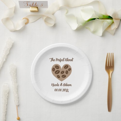 The Perfect Blend custom paper plates for wedding