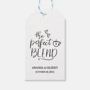 The Perfect Blend Cute Script Wedding Favor Gift Tags