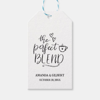 The Perfect Blend Cute Script Wedding Favor Gift Tags
