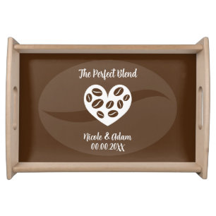 The Perfect Blend cute wedding coffee serving tray