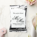 The perfect blend elegant Mr & Mrs wedding Coffee Drink Mix<br><div class="desc">The perfect blend elegant Mr & Mrs wedding Coffee Drink Mix. Cute party favor idea with fancy script typography. Part of budget friendly collection set. Change into any color palette to match your theme. Other drinks available too.</div>