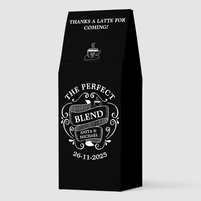 The Perfect Blend Espresso Initial Black and White Roasted Coffee (Back)