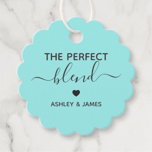 The Perfect Blend Gift Tag Coffee Wedding Favor Favor Tags