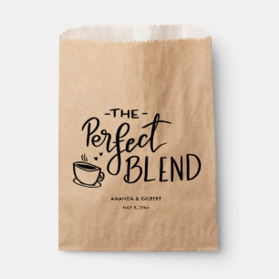 The Perfect Blend Handwritten Script Wedding  Favor Bag