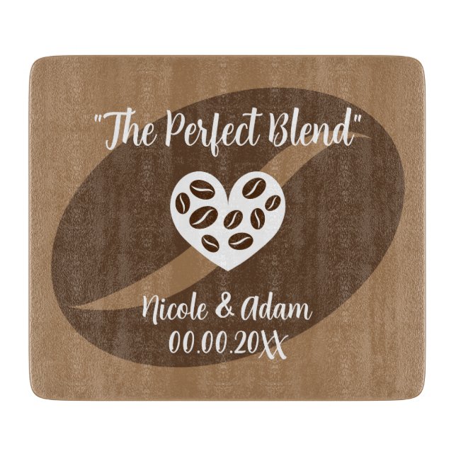 The Perfect Blend kitchen glass cutting board gift (Front)