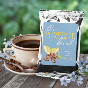 The Perfect Blend Lemon Bridal Party Favor Coffee Drink Mix