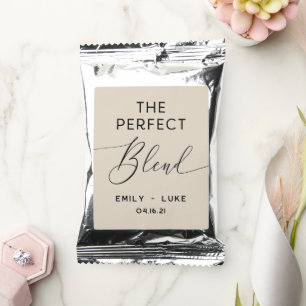 The Perfect Blend Minimalist Coffee Wedding Favor Coffee Drink Mix