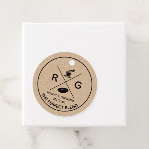 The Perfect Blend Modern Coffee Wedding Favor Favor Tags