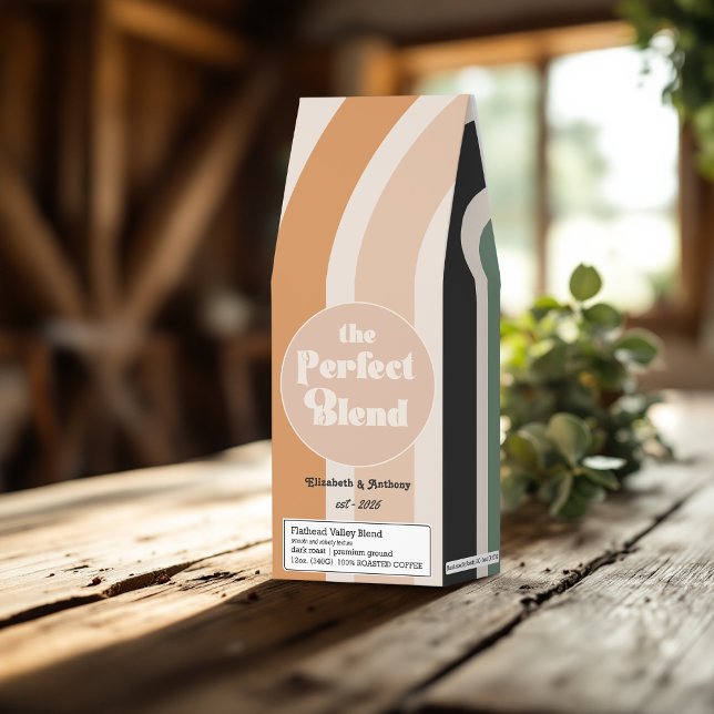 "The Perfect Blend" Personalized Boho Geometric Roasted Coffee ("The Perfect Blend" Personalized Boho Geometric Roasted Coffee)
