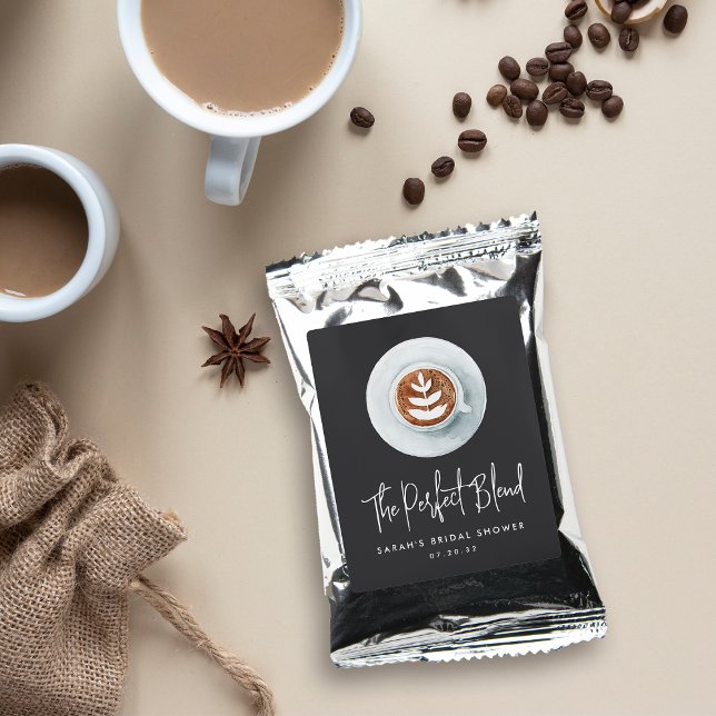 The Perfect Blend Personalized Bridal Shower Favor Coffee Drink Mix (Creator Uploaded)