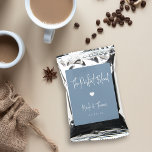 The Perfect Blend Personalized Wedding Engagement Coffee Drink Mix<br><div class="desc">A perfect party favor for your rehearsal dinner,  engagement party,  or wedding,  coffee packets feature white handwritten lettering on a dusty blue background with a small heart illustration in the center. "The Perfect Blend" appears at the top,  with your event name and date beneath.</div>