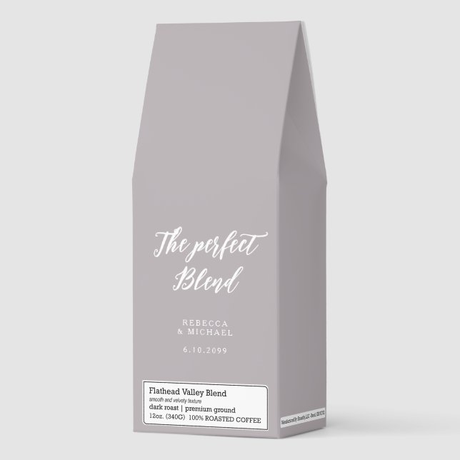 The Perfect Blend Personalized Wedding Engagement  Roasted Coffee (Front)