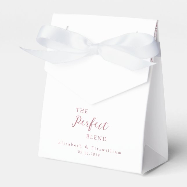 The Perfect Blend Pink Cherry Blossom Crest   Favor Boxes (Front Side)