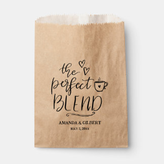 The Perfect Blend Rustic Kraft Paper Wedding Favor Bag