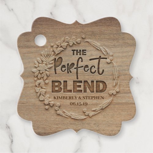 The Perfect Blend Rustic Wedding Favor Tags