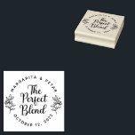 The Perfect Blend Rustic Wedding  Rubber Stamp<br><div class="desc">The perfect blend. Add a fun touch of color and unique style to your wedding or bridal shower favors. A bridal shower favor bag is a great addition to party planning. These unique bags will easily be used as a gift and can serve as a beautiful decoration at your wedding...</div>