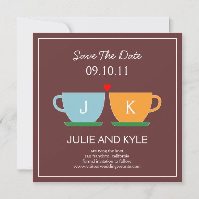 The Perfect Blend Save The Date Card (Front)