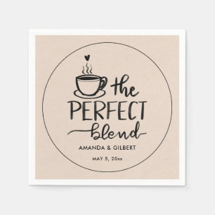 The Perfect Blend Script Kraft Paper Wedding Napki Napkins