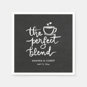 The Perfect Blend Script Vintage Chalkboard Napkins