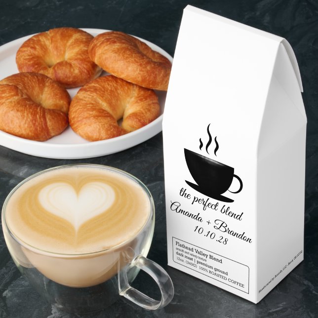 The Perfect Blend Steam Wedding Favors Roasted Coffee (Breakfast)