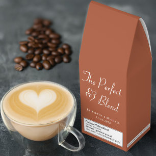 The Perfect Blend Terracotta Wedding Favor Roasted Coffee