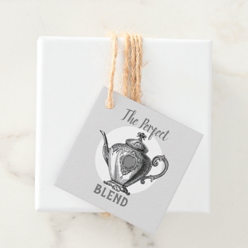 The Perfect Blend Vintage Tea Pot Wedding Favor Tags