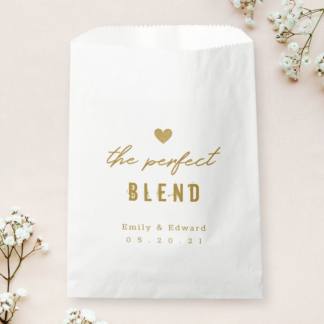 The Perfect Blend Wedding Bridal Shower Coffee Tea Favor Bag (Creator Uploaded)