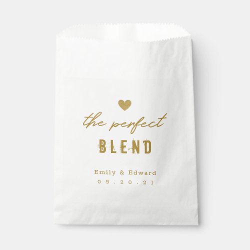 The Perfect Blend Wedding Bridal Shower Coffee Tea Favor Bag