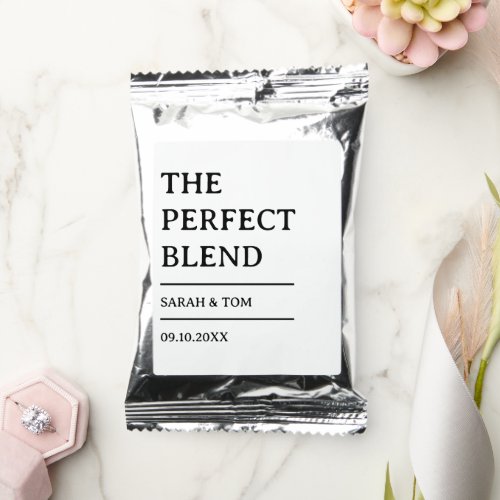 The Perfect Blend Wedding Bridal Shower Favors Coffee Drink Mix