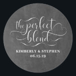 The Perfect Blend Wedding Classic Round Sticker<br><div class="desc">The Perfect Blend Wedding Favor Stickers</div>