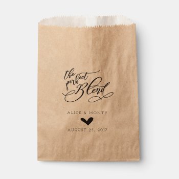 The Perfect Blend Wedding Favor Bags by joyonpaper at Zazzle