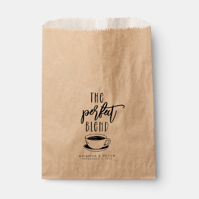 The Perfect Blend Wedding Favor Bags (Front)