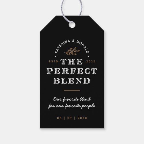 The Perfect Blend Wedding Favor Gift Tags