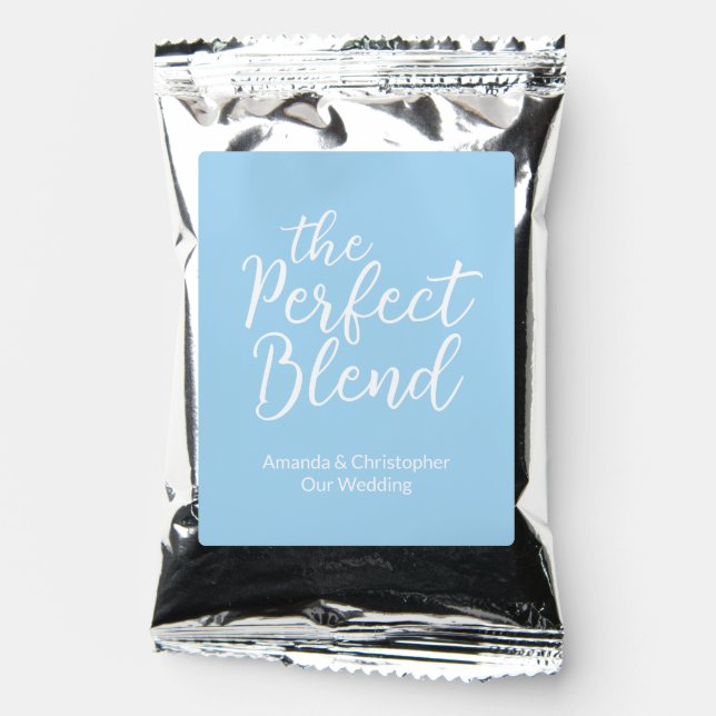 The Perfect Blend Wedding Favor Ground  Coffee Drink Mix (Front)