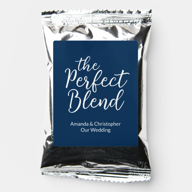 The Perfect Blend Wedding Favor Ground  Coffee Drink Mix (Front)
