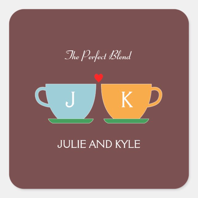 The Perfect Blend Wedding Favor Sticker/ Envelope Square Sticker (Front)