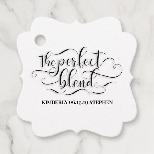 The Perfect Blend Wedding Favor Tags