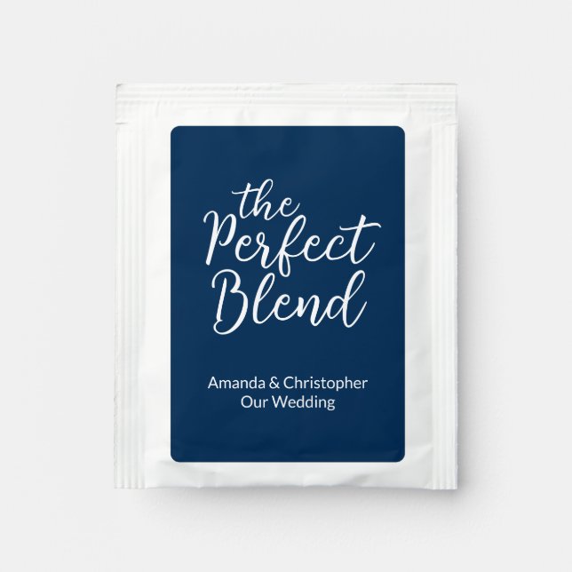 The Perfect Blend Wedding Favor  Tea Bag Drink Mix (Front)