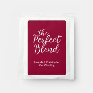 The Perfect Blend Wedding Favor Tea Bag Drink Mix
