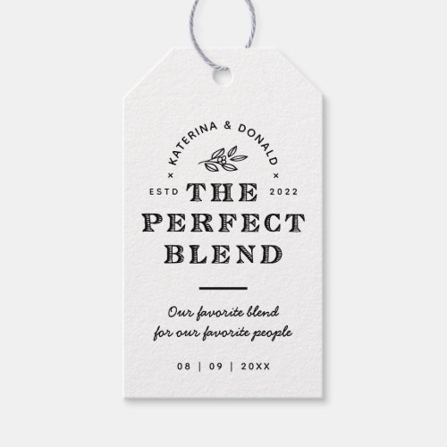 The perfect Blend Wedding Gift Tags